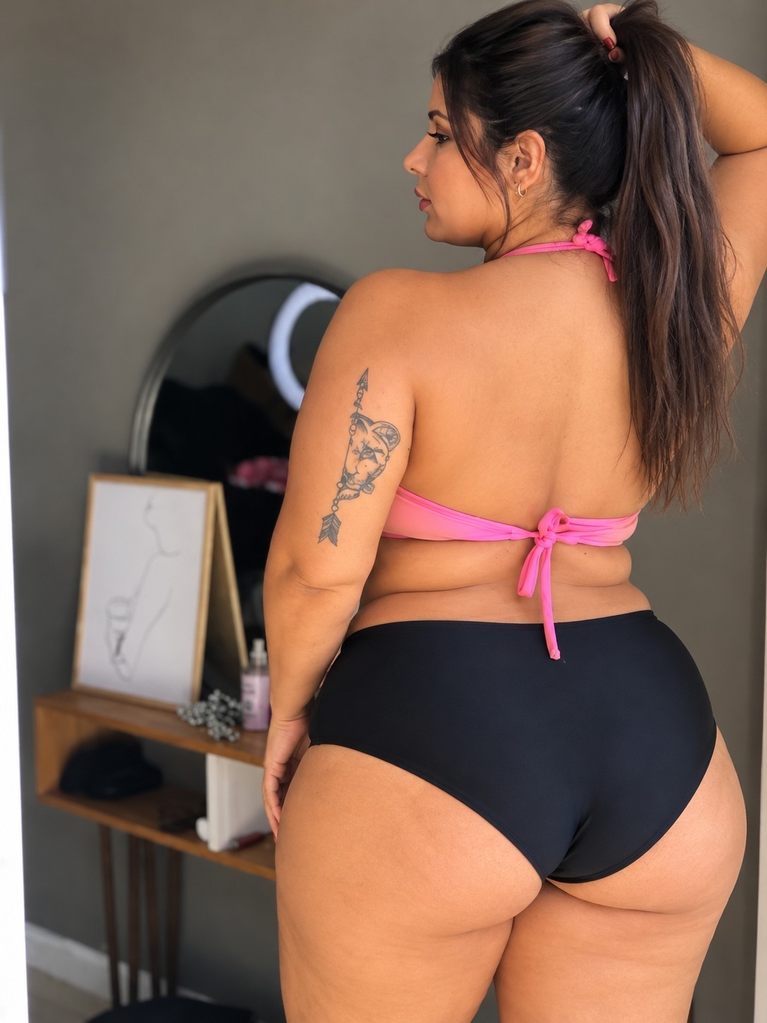 (art:99)t/especial Malla Trusa Culotte/faja Tiro Alto Parte de Abajo - Imagen 3
