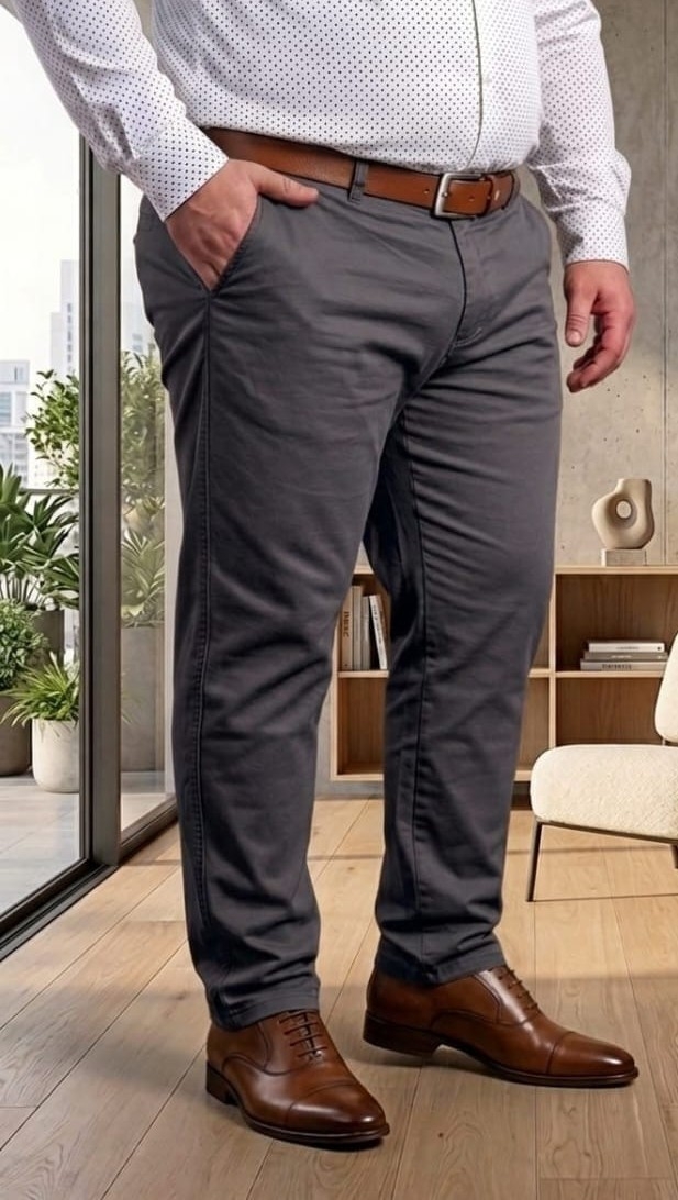Pantalón Bolsillo Chino Recto Talles Especiales - Imagen 2
