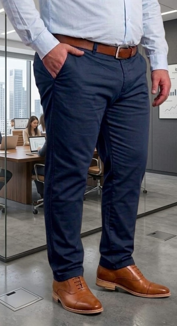 Pantalón Bolsillo Chino Recto Talles Especiales - Imagen 3