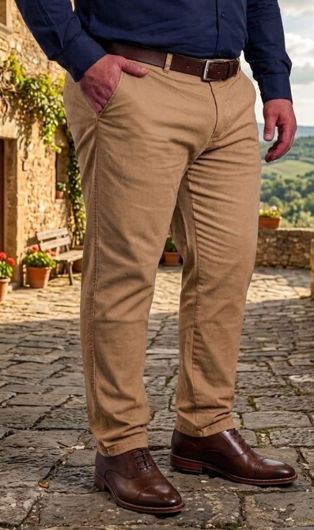 Pantalón Bolsillo Chino Recto Talles Especiales - Imagen 4