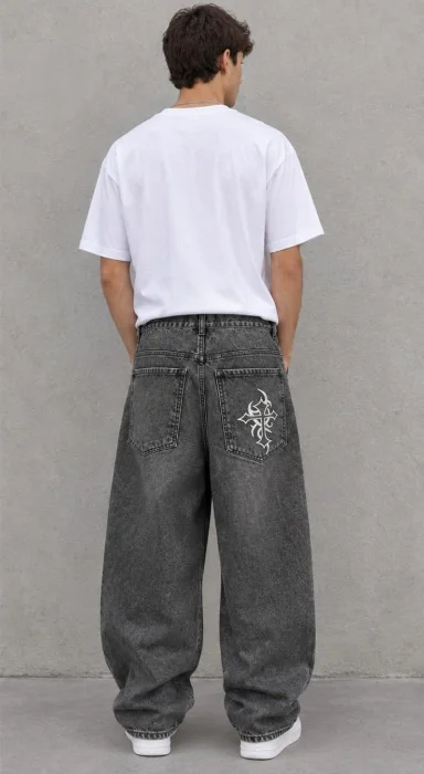 Pantalón Baggy Bordado