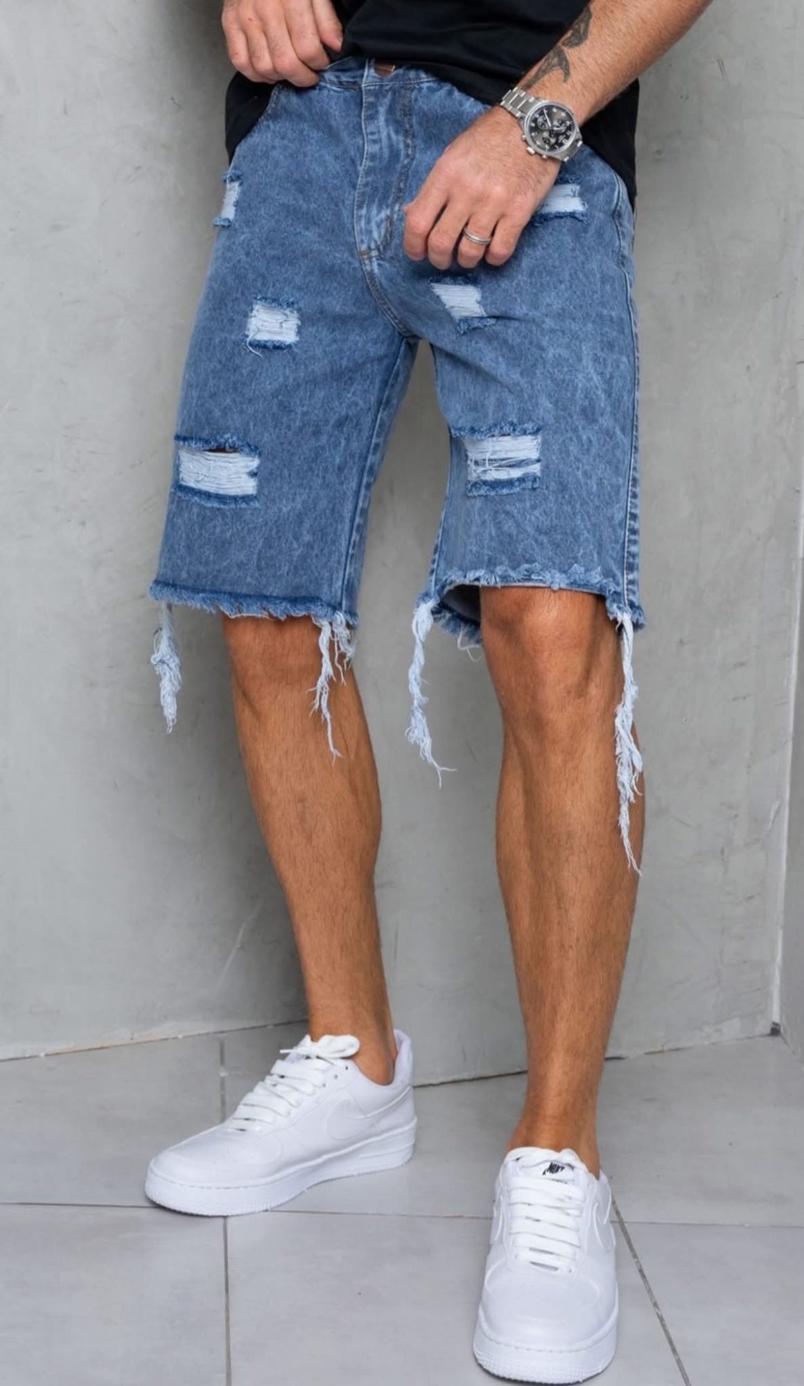 Bermudas Jeans Mom C/roturas - Imagen 4