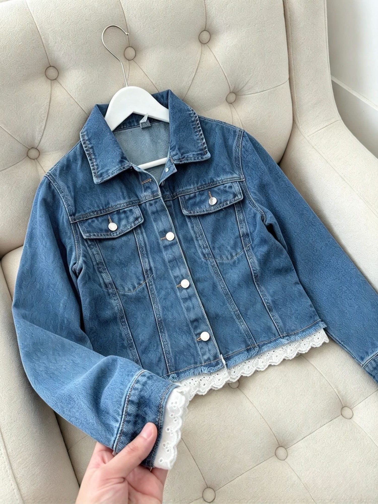 Campera Azul C/ Puntilla - Imagen 2