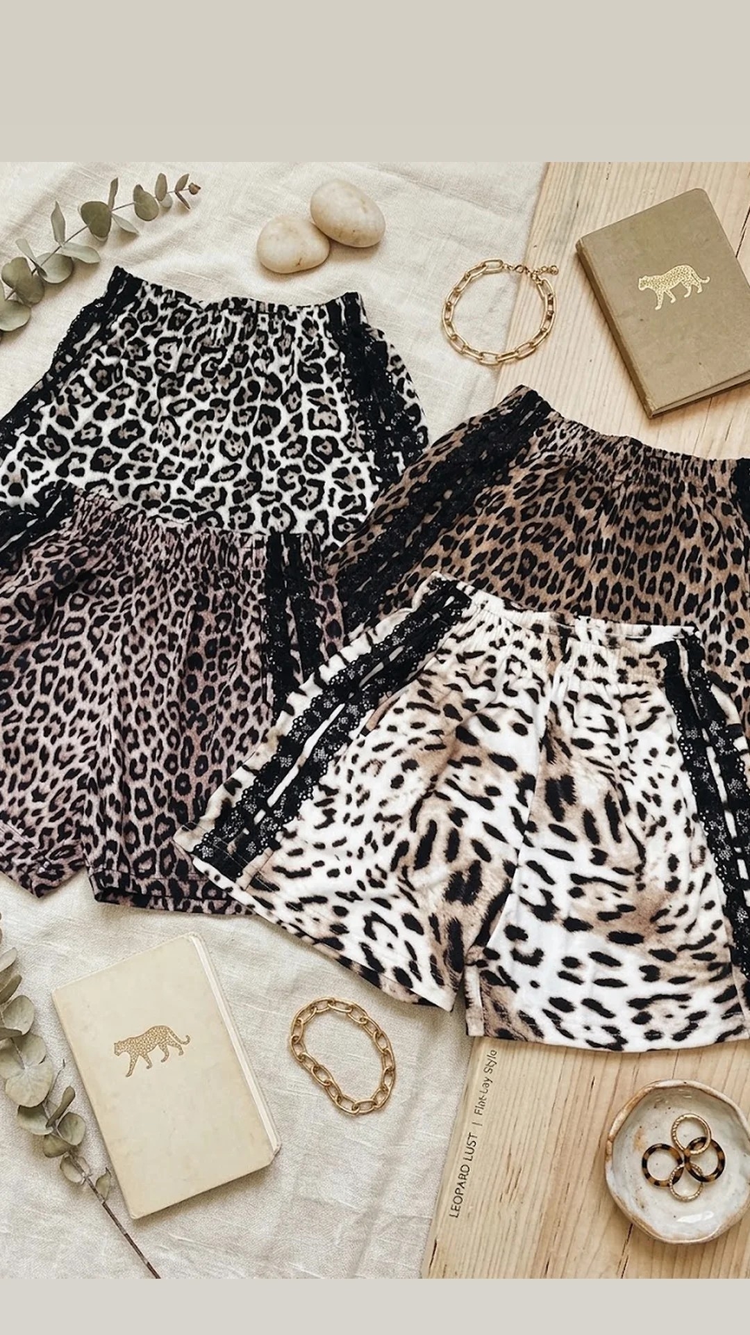 Short Morley Animal Print con Encaje - Imagen 2