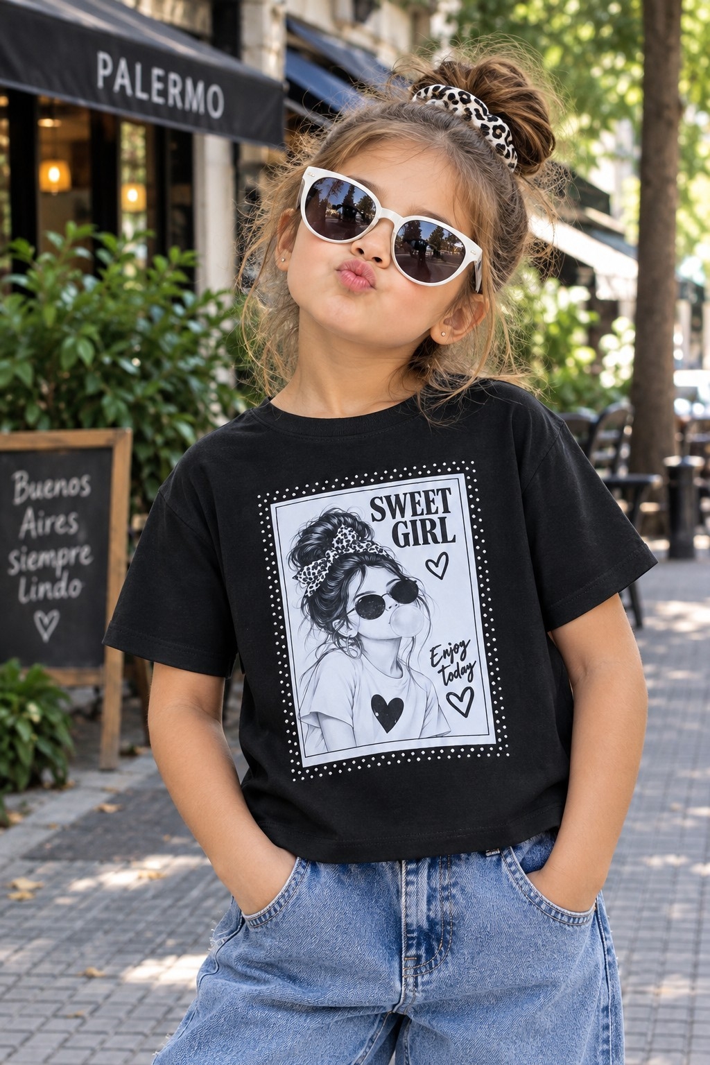 Remera Bonjour con Strass - Imagen 4
