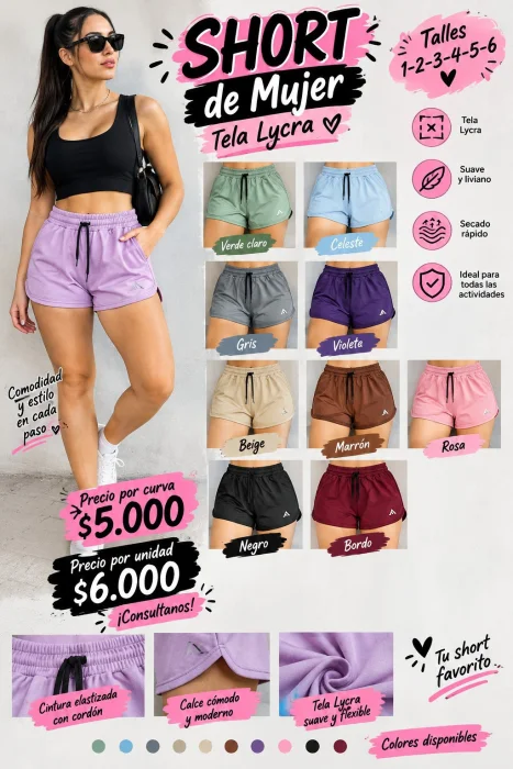 Short Deportivo de Mujer