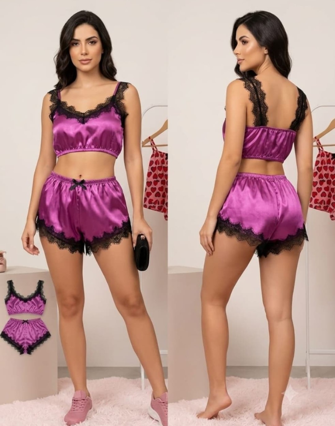 Pijamas de Raso Importados - Imagen 4