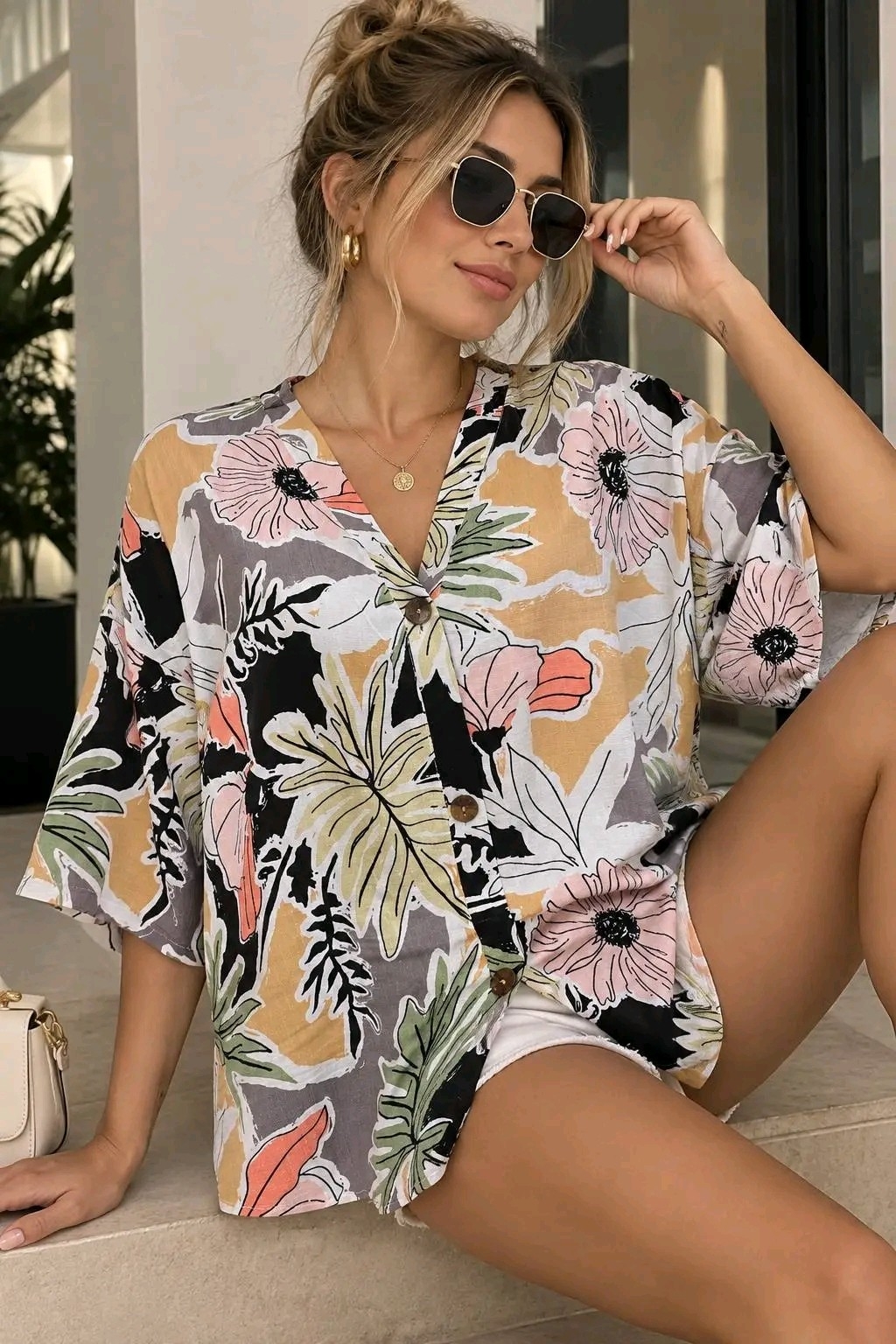 Maxi Camisa Estampada - Imagen 2