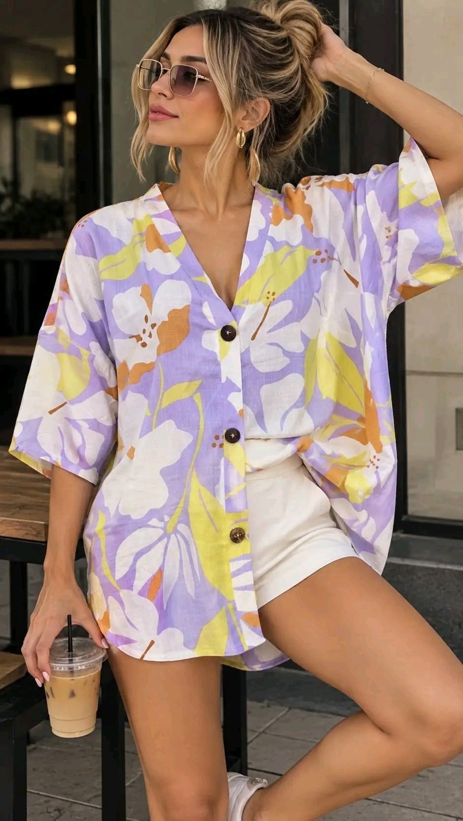 Maxi Camisa Estampada - Imagen 3