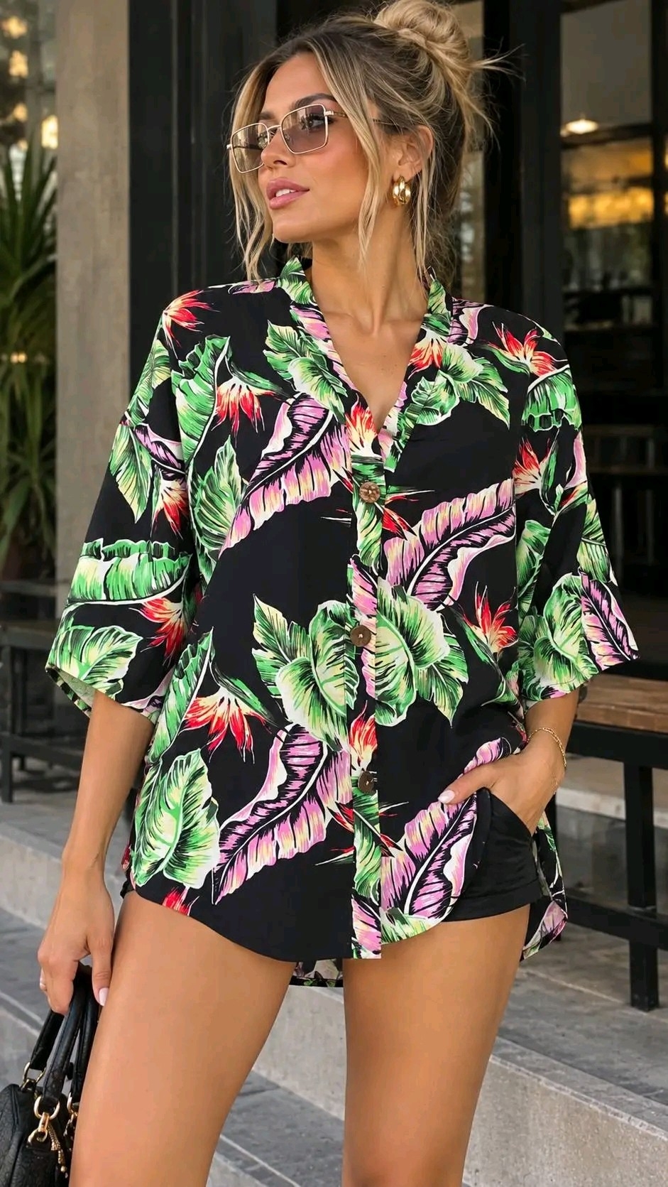 Maxi Camisa Estampada - Imagen 4