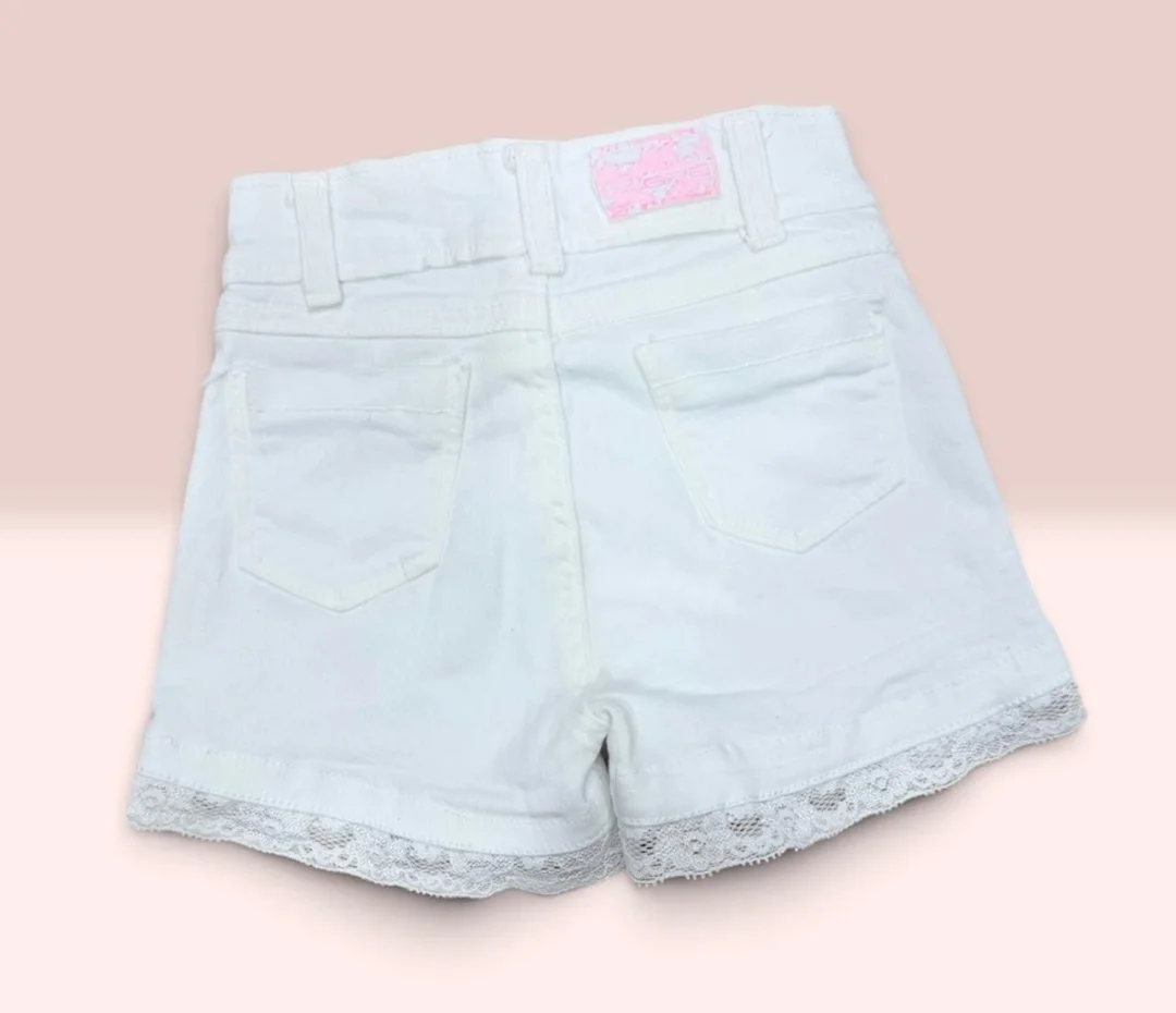 Short Nena Gabardina Elastizados C/ Puntillas - Imagen 3
