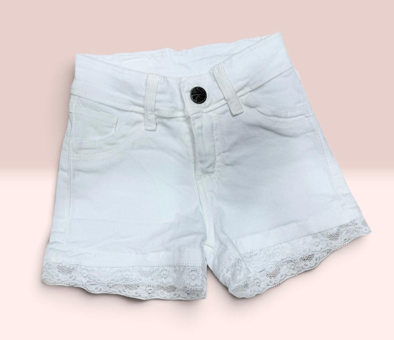 Short Nena Gabardina Elastizado C/ Puntillas - Imagen 2
