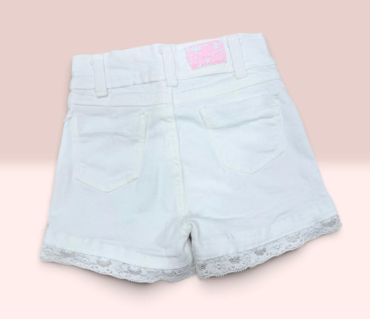 Short Nena Gabardina Elastizado C/ Puntillas - Imagen 3