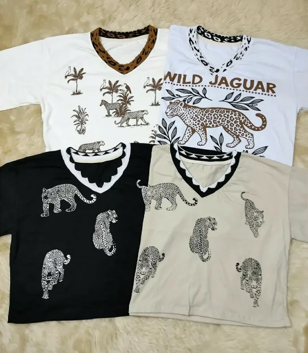 Remera Algodon Cuello Rib
