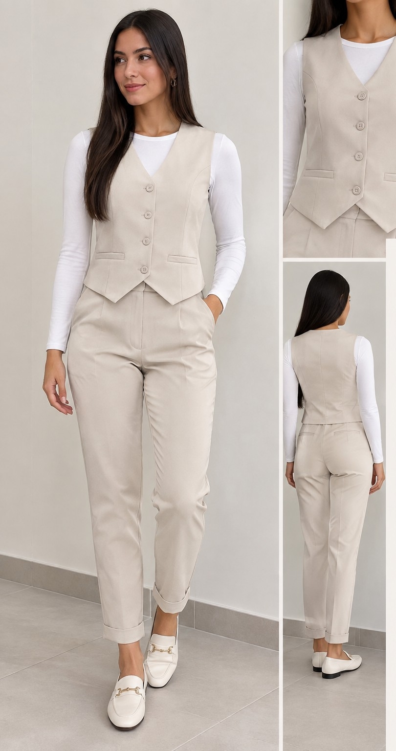 Pantalón Sastrero Chupin con Bolsillos Chino - Imagen 3