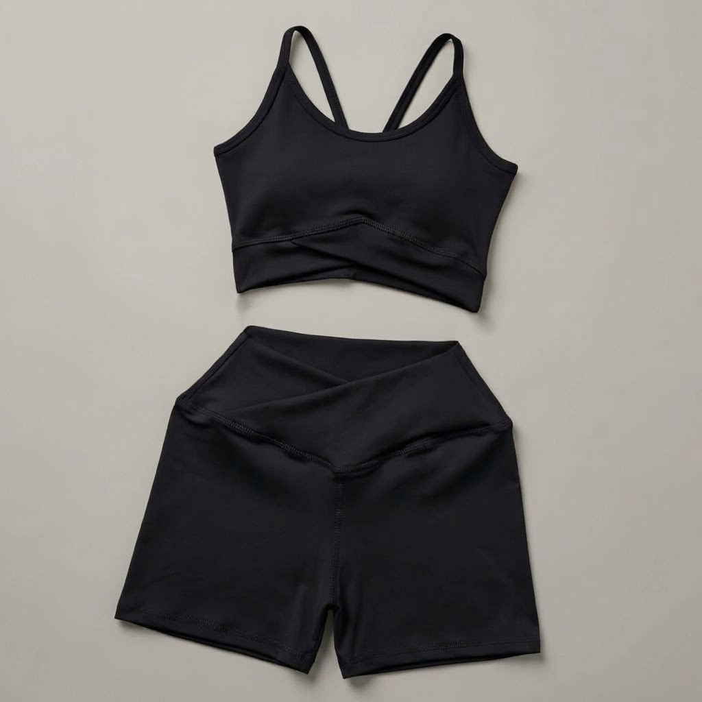 Conjunto Deportivo Dama Top y Short Cruzado Corazón - Imagen 3