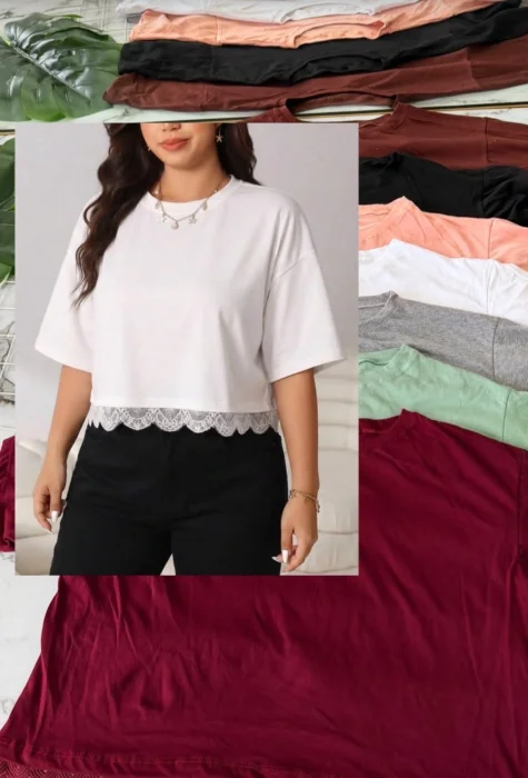 Remera con  Encaje