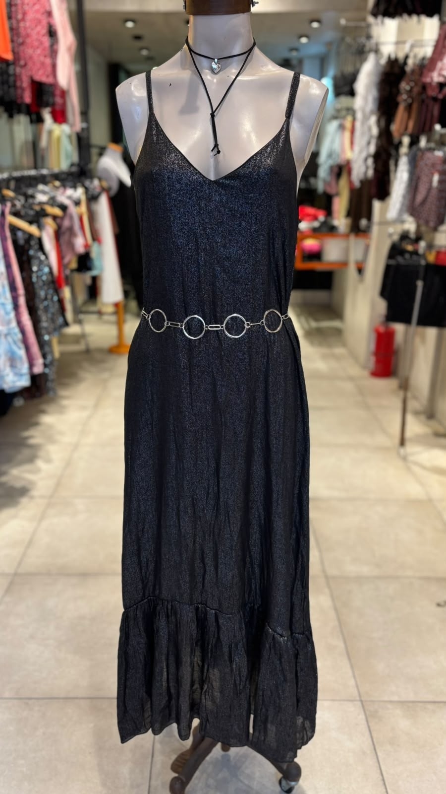 Vestido Largo Cey Brilloso - Imagen 2