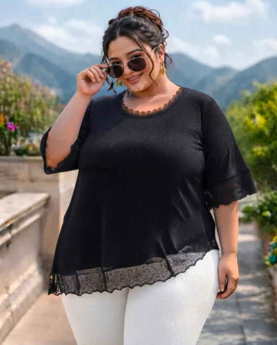 Blusa Pico - Micro Morley 8-9-10