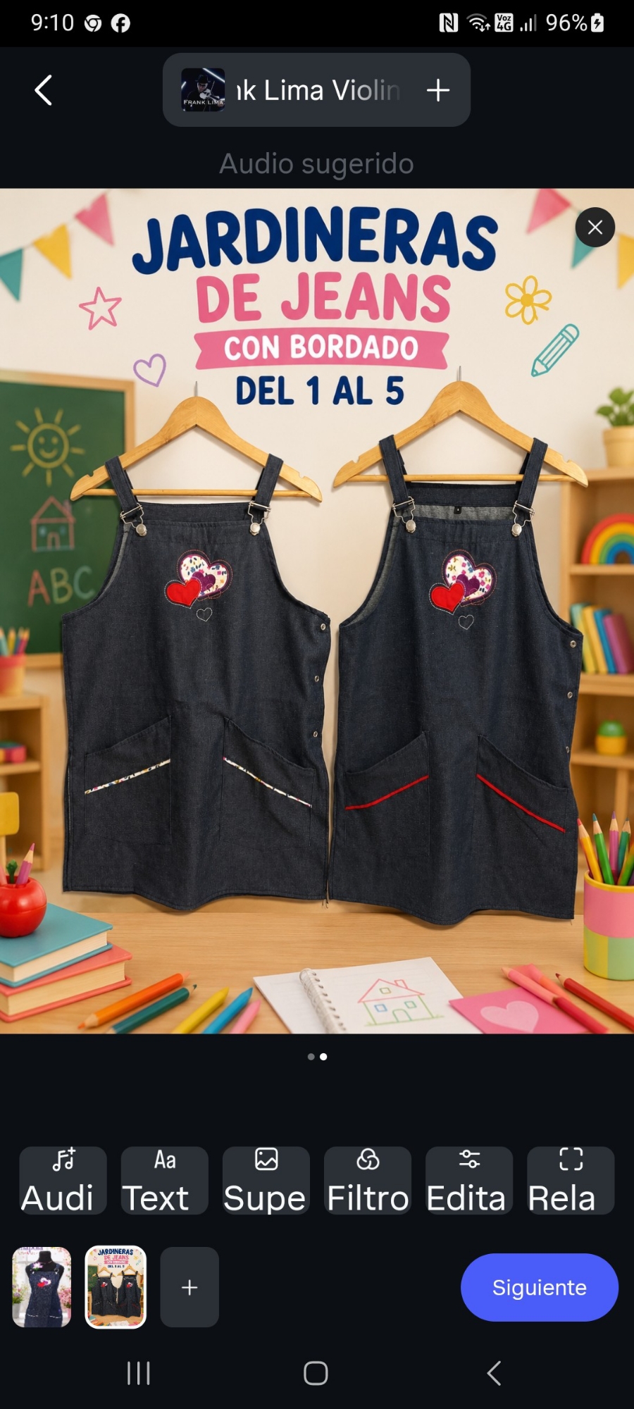 Delantal de Maestra en Jeans - Imagen 2