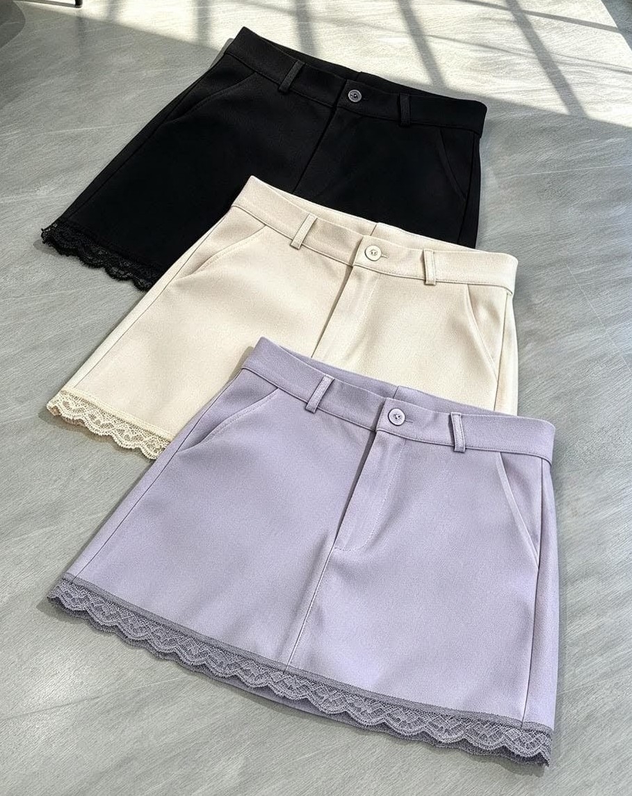 Short Pollera Crepe con Puntilla - Imagen 2