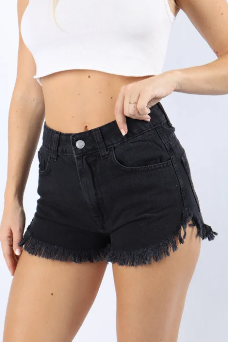 (art F-081 Short) Flecos Tiro Alto Negro Stone