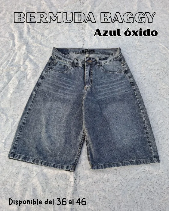 Bermuda Baggy Azul Oxido