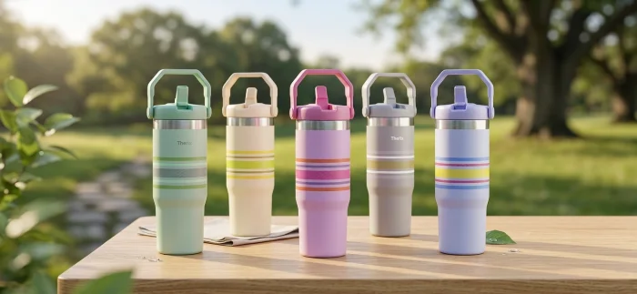 Botella Térmica Flip Straw / Hoppie (900 Ml)