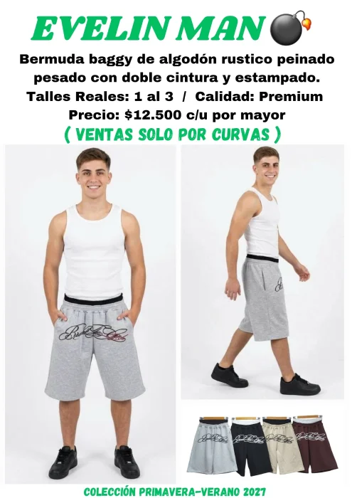 Bermuda Baggy con Doble Cintura Bread