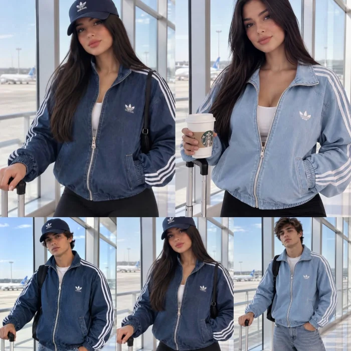 Campera  Bomber Jean Adi  Unisex