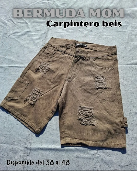 Bermuda Mom Carpintero Beis