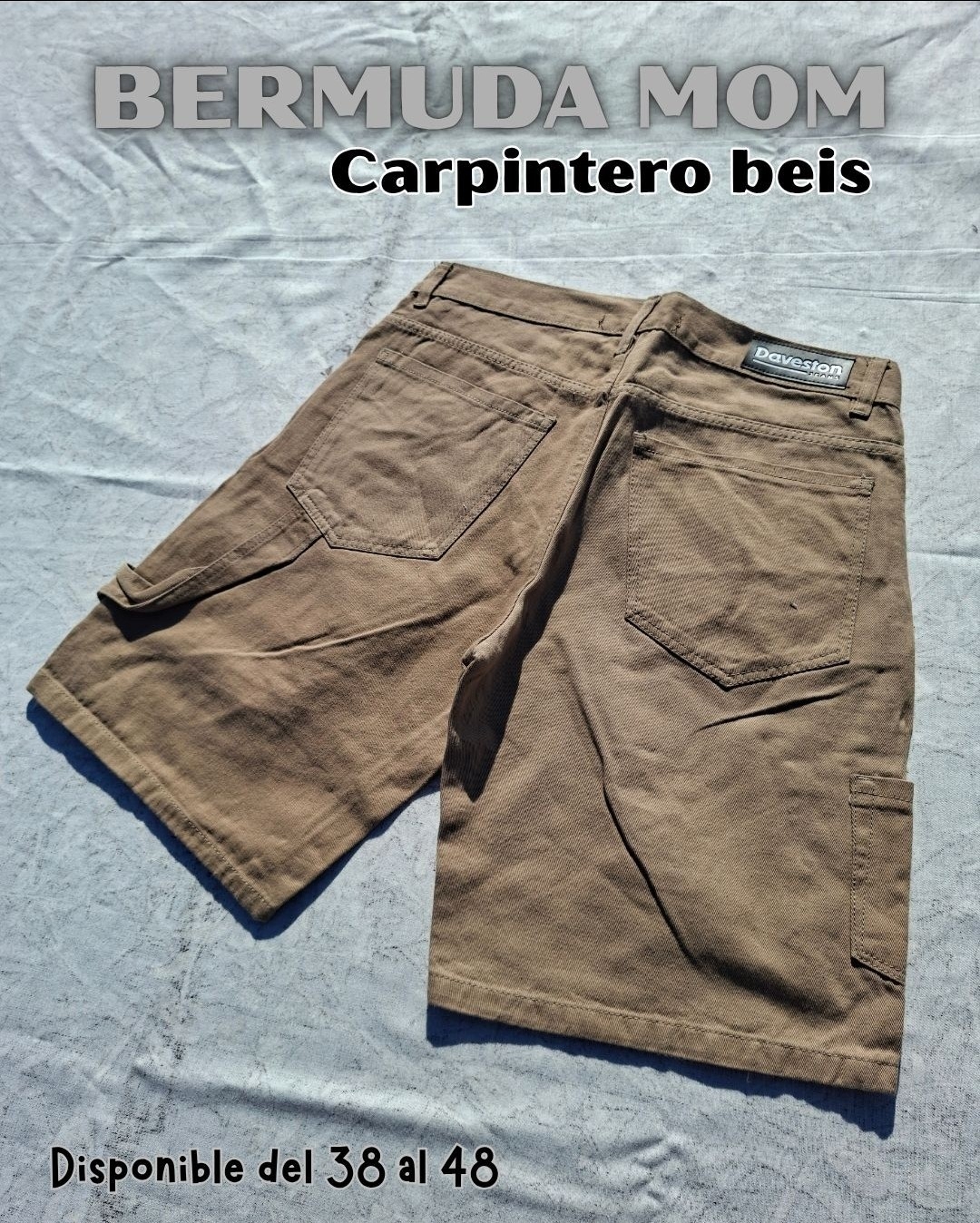 Bermuda Mom Carpintero Beis - Imagen 2