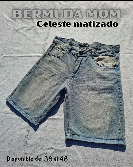 Bermuda Mom Celeste Matizado