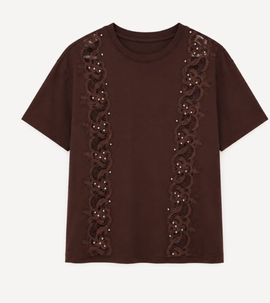 Remera de Algodón con Puntillas - Imagen 2