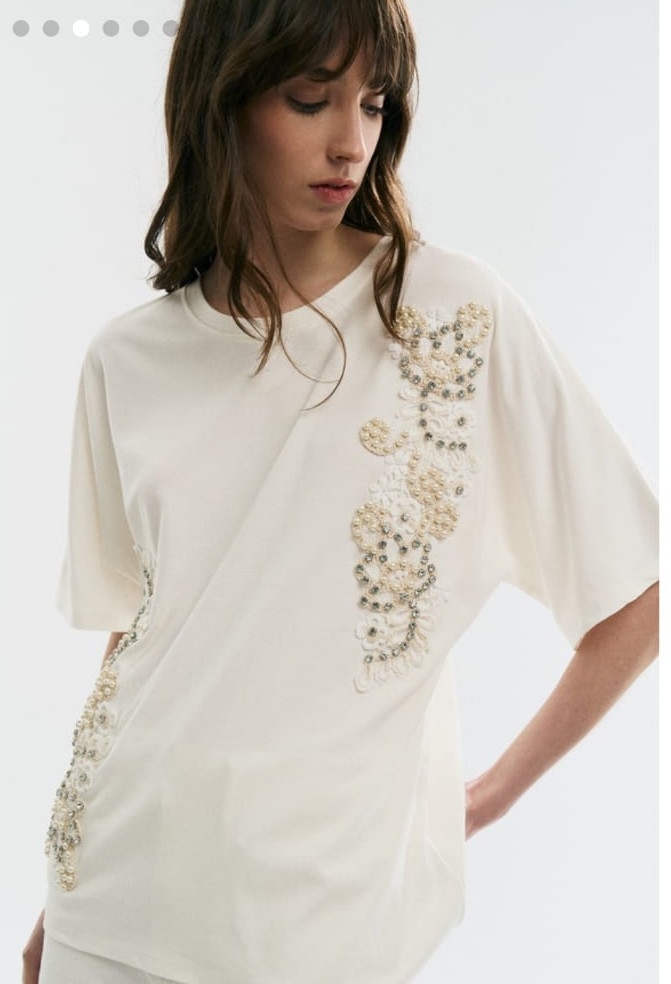Remera de Algodón con Bordados - Imagen 3