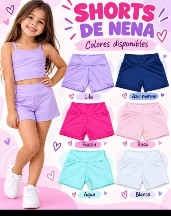 Shorts Cintura Ancha