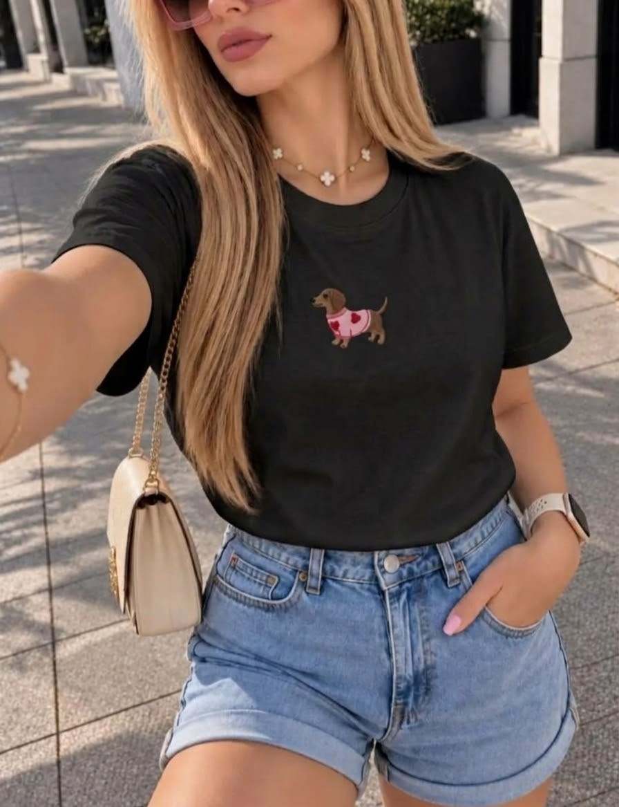 Remera Bordada Perrito - Imagen 2