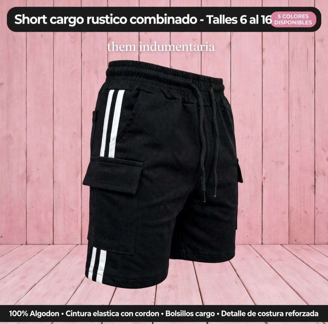 Short Cargo Combinado de Rustico - Imagen 2