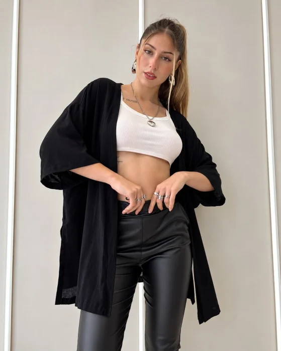 Kimono Lino Cey con Tajo