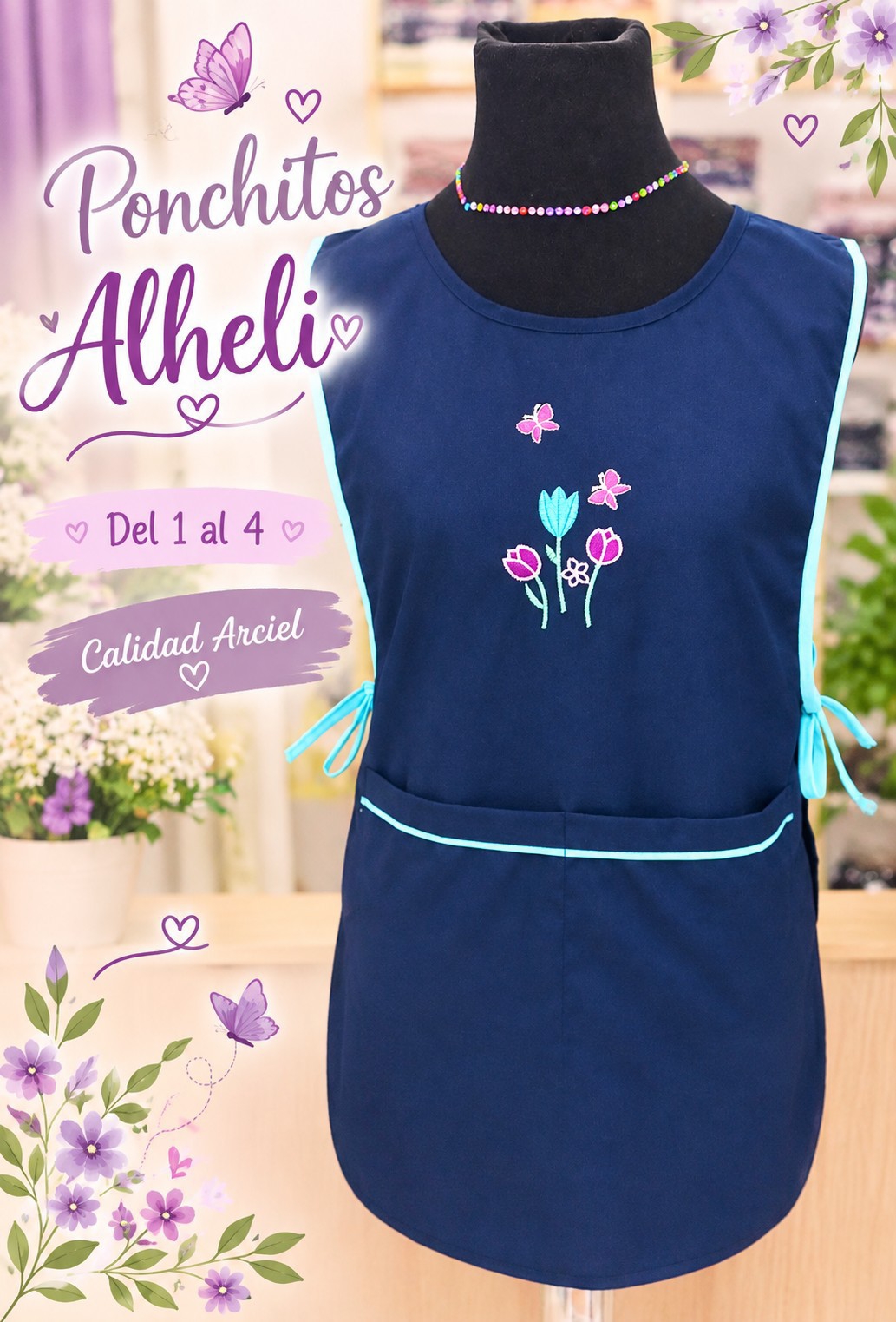 Delantal de Maestra Poncho - Imagen 3