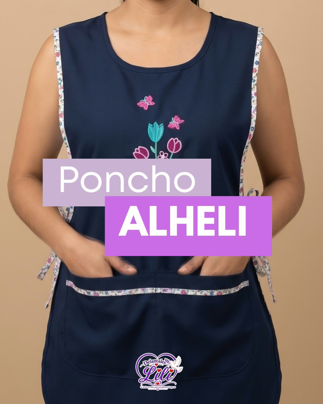 Delantal de Maestra Poncho - Imagen 4