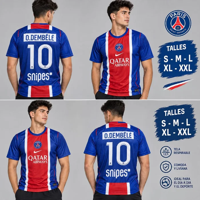 Camiseta Psg Adulto Premium Dembele