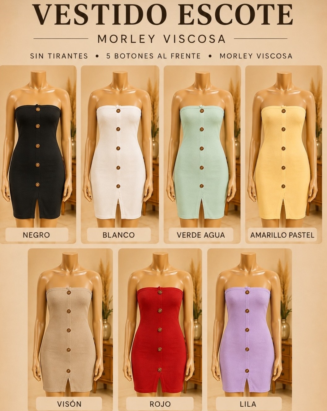 Vestido Straples Mujer - Imagen 2