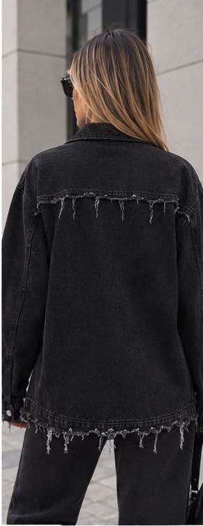 Camisaco de Jeans con Tacha Deflecado - Imagen 2