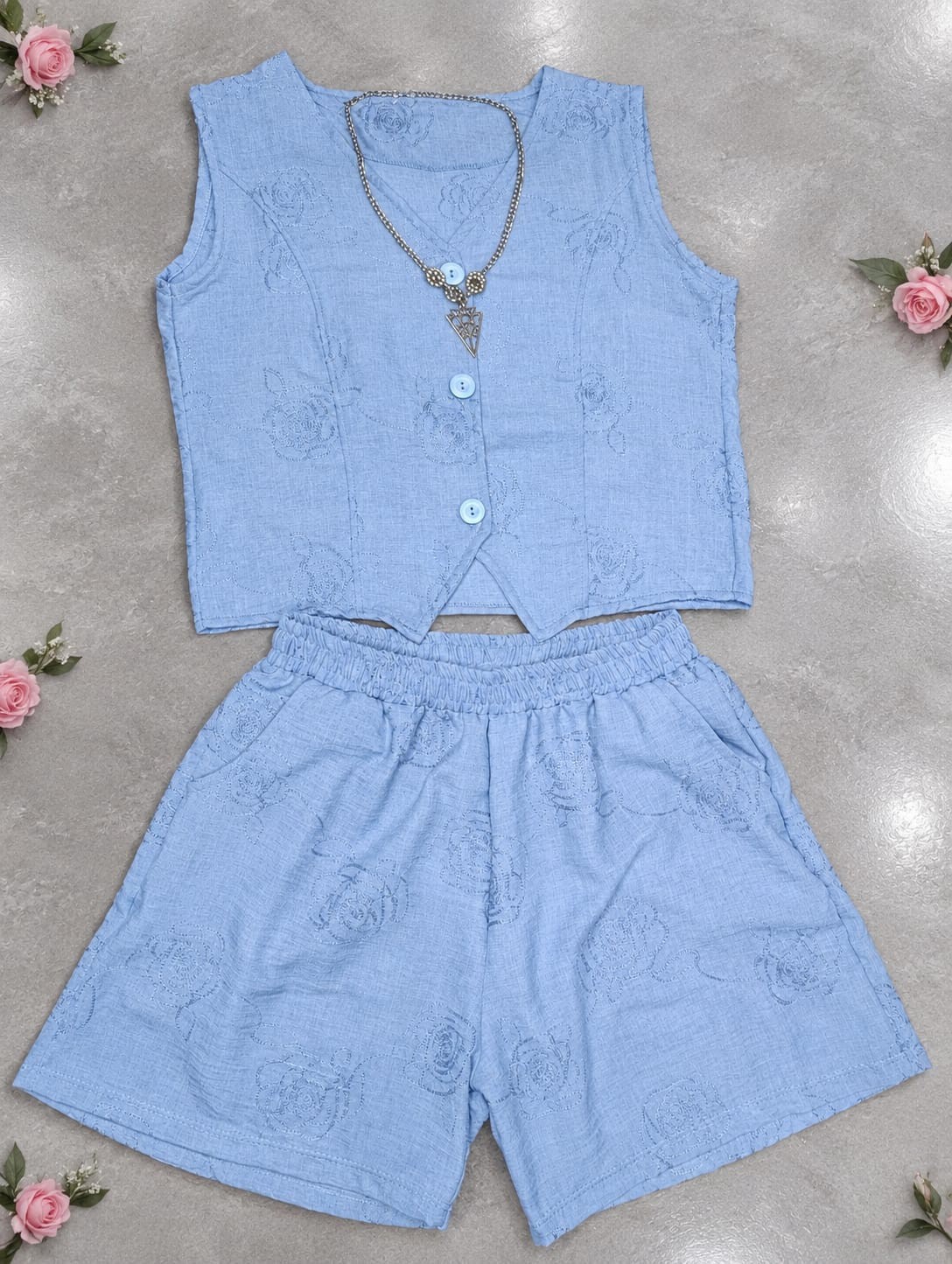 Conjunto de Lino Bordado - Imagen 2