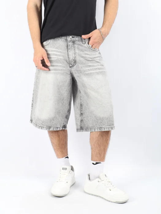 Bermuda Baggy Gris Arenado