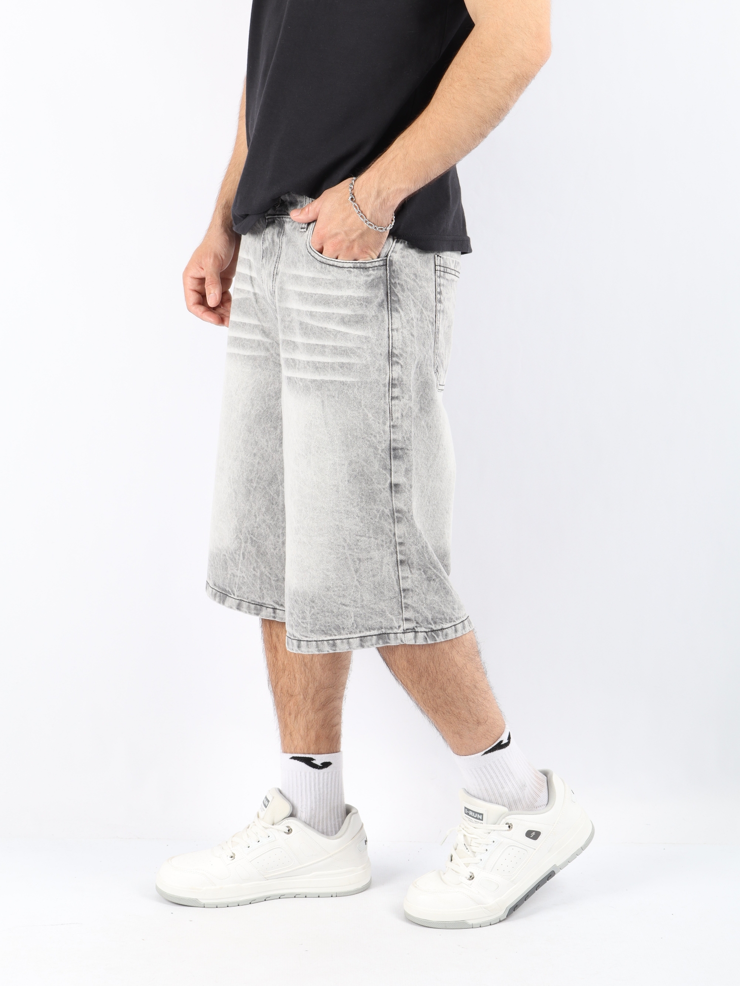 Bermuda Baggy Gris Arenado - Imagen 2
