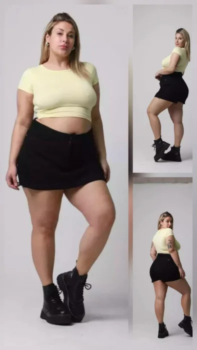 Short Pollera Elastizada Talle Especial