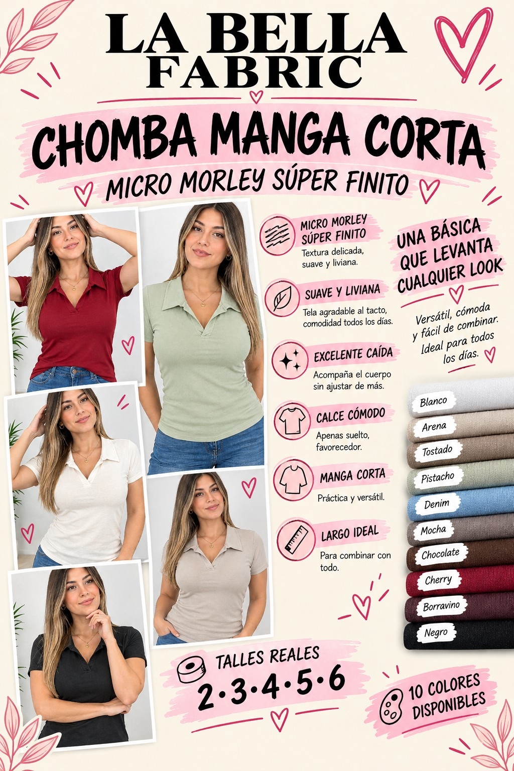 Chomba X Talles- Micro Morley Viscosa - Imagen 3