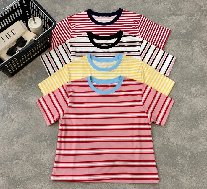 Remera de Algodón Rayado